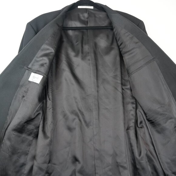 Karl Lagerfeld Vintage Men's Wool Black Tuxedo Blazer Jacket 43L Double Breasted - Picture 2 of 8